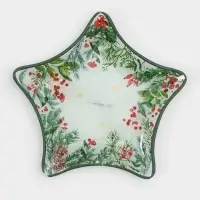 Блюдо сервировочное звезда "Еловые ветки" 19,5 см Блюдо сервировочное звезда "Еловые ветки" 19,5 см