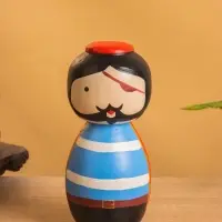 Японская кукла кокеши &laquo;Пират&raquo;, 7&times;7.5&times;15 см