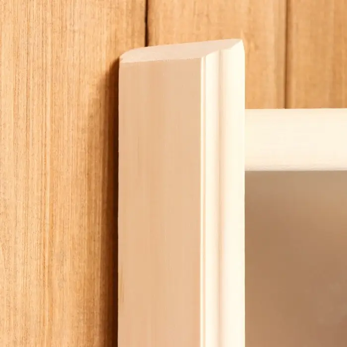 Абажур для бани и сауны, деревянный, настенный, со вставкой из белого стекла, &laquo;Добропаровъ&raquo;