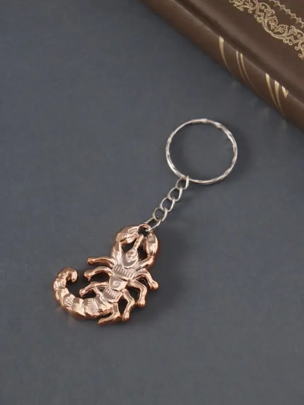 Брелок пластик под металл  Брелок пластик под металл "Скорпион" золото 4х2,6 см