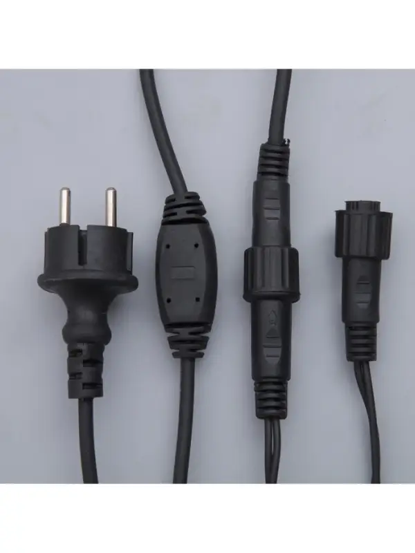 Гирлянда &laquo;Бахрома&raquo; 3&times;0.6 м, IP44, УМС, тёмная нить, 160 LED, свечение бело-синее, мигание, 220 В