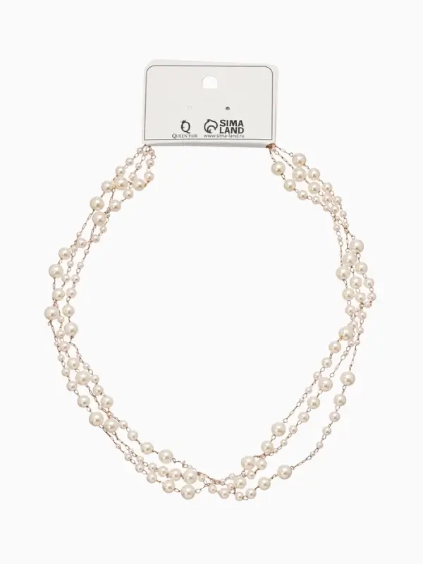 Бусы жемчужные d=3,4,5,6,8,10, цвет белый в золоте