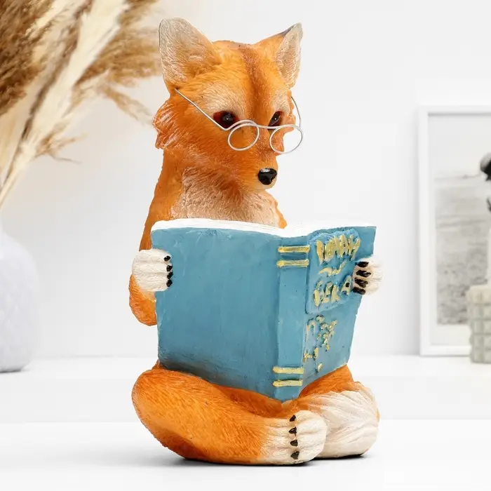 Фигура гипс &laquo;Лиса с книгой&raquo;, 30&times;19&times;17 см