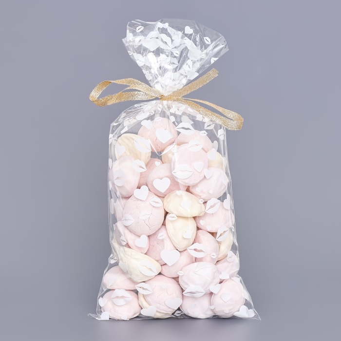 Пакет фасовочный БОПП, Пакет фасовочный БОПП, "Поцелуи" 15*30 см набор 50 шт