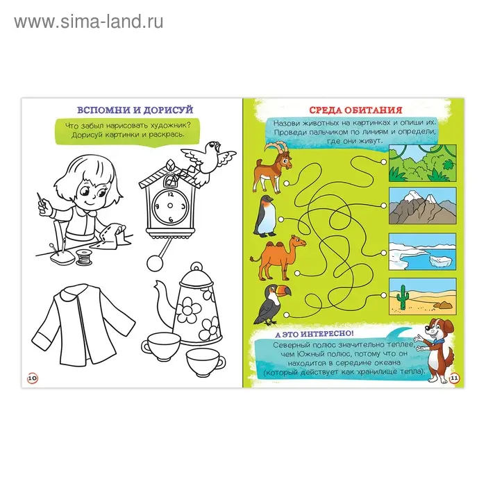 Обучающая книга «Развитие внимания, памяти и логики», 16 стр.