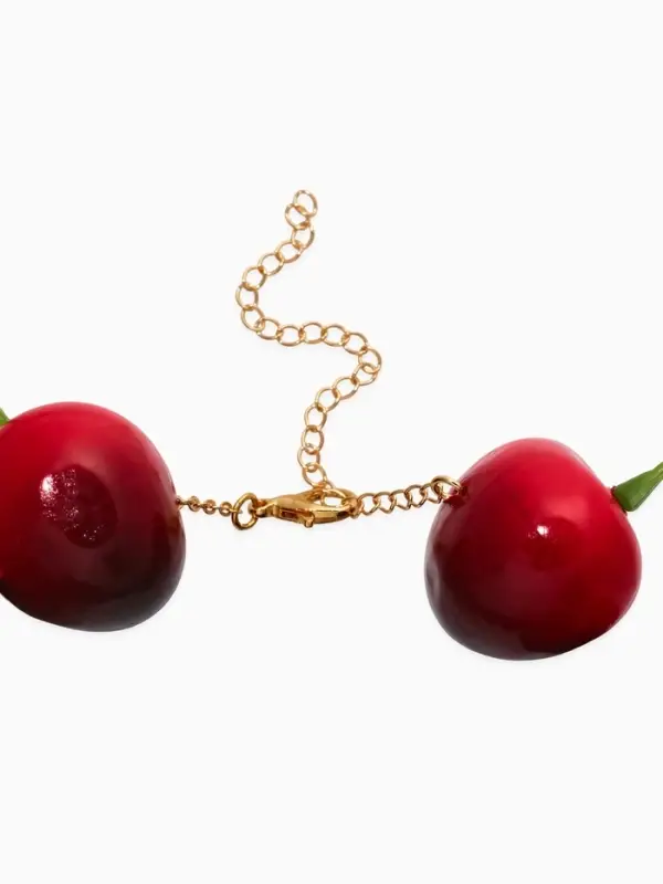 Браслет &laquo;Вишня&raquo;, L=18 см, красный в золоте