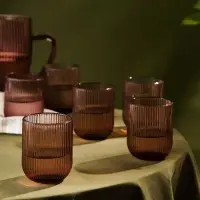 Стаканы SL Home &laquo;Модерн&raquo;, 260 мл, 7.5&times;9.5 см, набор 6 шт., стекло, розовые