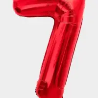 Воздушный шар фольгированный 40" &laquo;Цифра 7&raquo;, красный