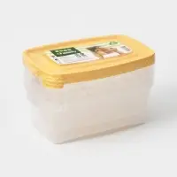 Набор контейнеров пищевых Доляна, 3 шт.: 1 л, 18.5&times;12&times;7 см, прямоугольные, прозрачные, МИКС