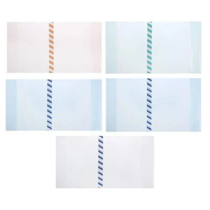 Набор обложек ПЭ 5 штук, 245&times;430 мм, 200 мкм, для учебников, универсальная, с закладкой, МИКС