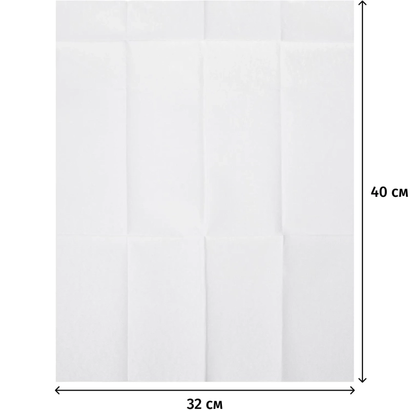 Салфетки бумажные д/столовых прибор.конвертAIRLAID 32x40см бел50шт/уп 58201