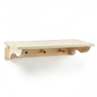 Полка - вешалка "Простая" 3 крючка 49х23х10 см