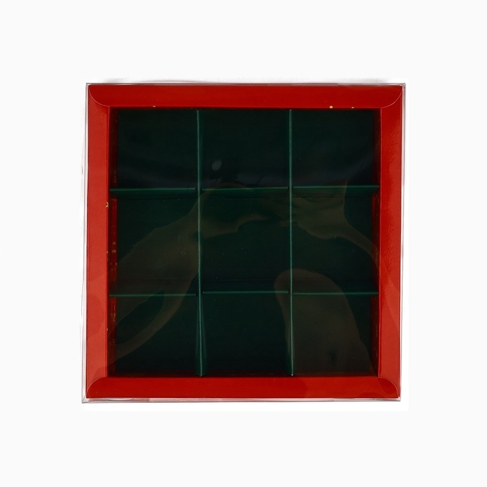 Коробка под 9 конфет с ячейками «Ёлочки», 14.5 х 14.5 х 3 см Коробка под 9 конфет с ячейками «Ёлочки», 14.5 х 14.5 х 3 см