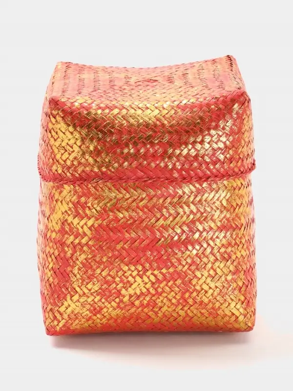 Корзинка плетёная &laquo;Голден&raquo;, 25&times;25&times;30 см, розовая