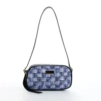 Сумка женская кросс-боди на молнии, 20.5&times;6.5&times;11.5 см, в клетку, синяя