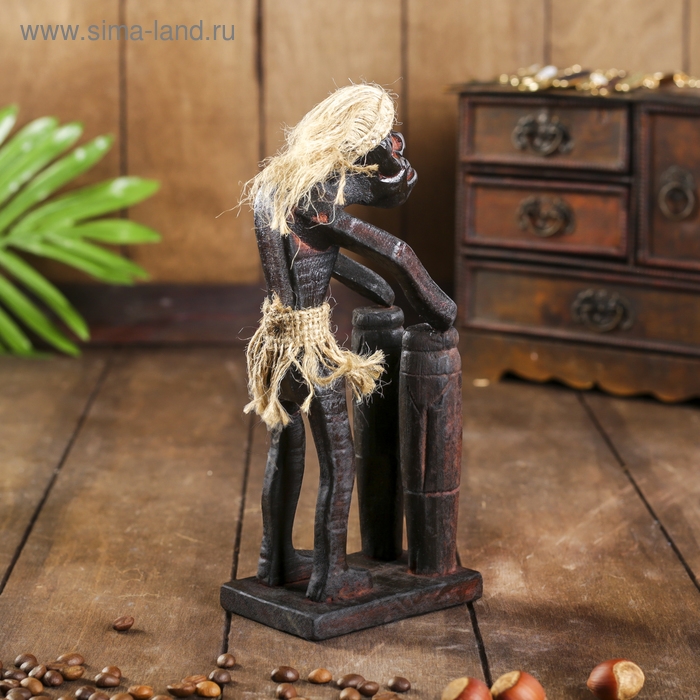 Сувенир «Абориген с двумя барабанами», 19×9×9 см, дерево Сувенир «Абориген с двумя барабанами», 19×9×9 см, дерево