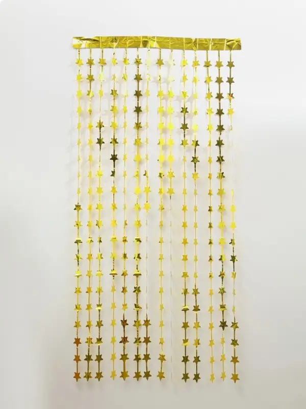 Занавес для фотозоны &laquo;Звёзды&raquo; цвет золотой 1*2 м