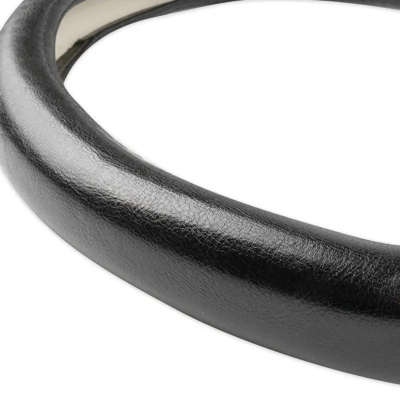 Оплетка на руль D-образная (нат. кожа) AVS DS-665M-B (размер M, черный) - Серия "Classic"