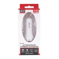 Автомобильное ЗУ AVS UC-322, 2 USB, 2.4 A, 12 Вт, белый (A78020S)