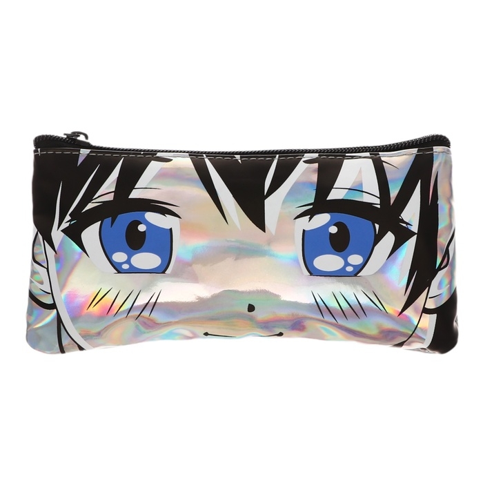 Пенал мягкий 1 отделение, 115х220, плоский, для девочки, серебряный, Seventeen Пенал мягкий 1 отделение, 115х220, плоский, для девочки, серебряный, Seventeen