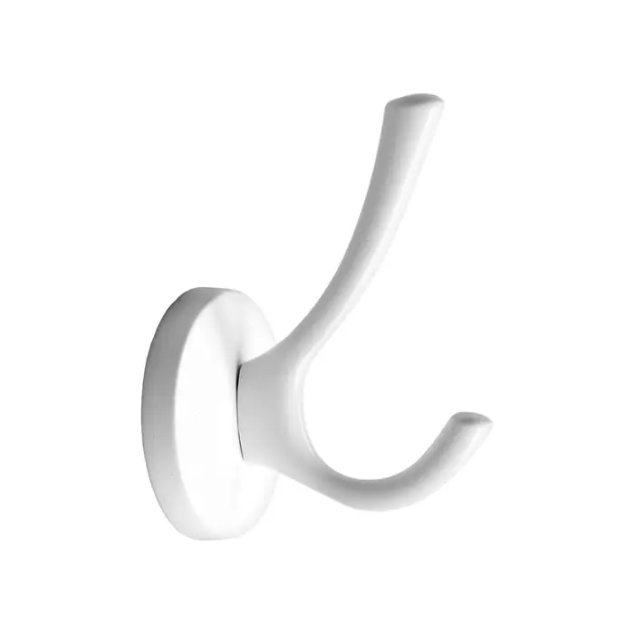 Крючок мебельный CAPPIO STRONG, двухрожковый, цвет белый