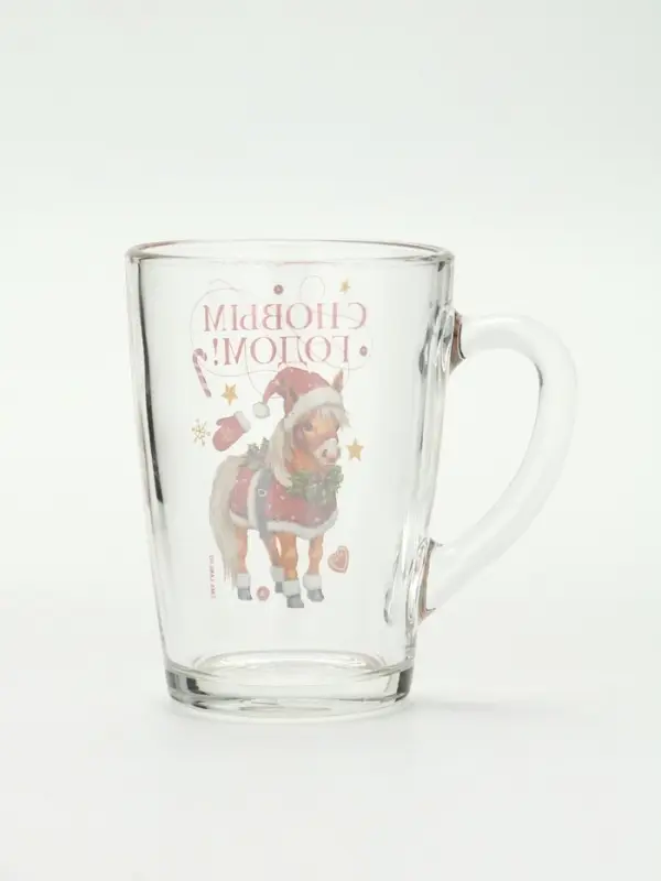 Кружка новогодняя стеклянная &laquo;С Новым годом. Пони&raquo;, 300 мл