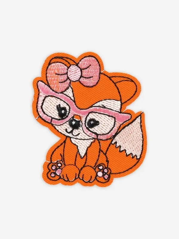 Термоаппликация «Лиса в очках», 5.8×6.8 см, оранжевая Термоаппликация «Лиса в очках», 5.8×6.8 см, оранжевая