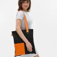 Шопер Onlook, черная с оранжевым
