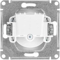 Розетка 1-м СП AtlasDesign 16А IP20 без заземл без з/ш бел SE ATN000141