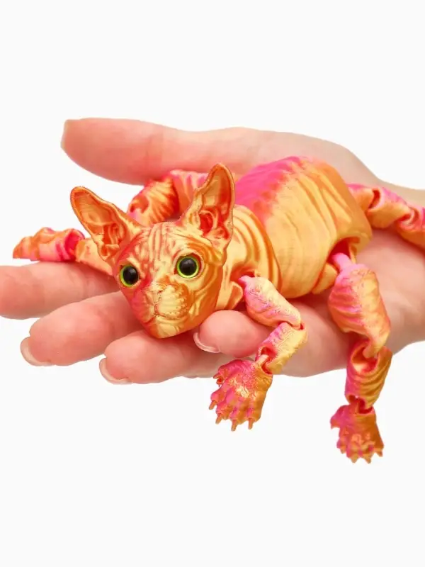 3Д - печатная игрушка &laquo;Кот Сфинкс&raquo;, подвижная, цвет МИКС