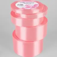 Атласная лента, набор 5 шт., 6/10/20/40/50 мм, 23&plusmn;1 м, розовая №04