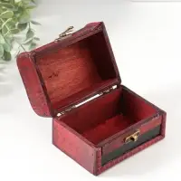 Шкатулка для украшений &laquo;Сундучок. Питон&raquo;, дерево, состаренная, 8.5&times;12&times;8 см