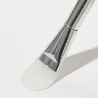 Кисть для масок SILVER, силиконовая, с лопаткой, 14 (&plusmn;1) см, серебристая