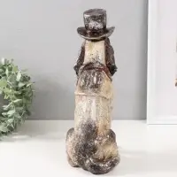 Фигурка полистоун &laquo;Пёс в цилиндре&raquo;, 24.5&times;12&times;32.5 см
