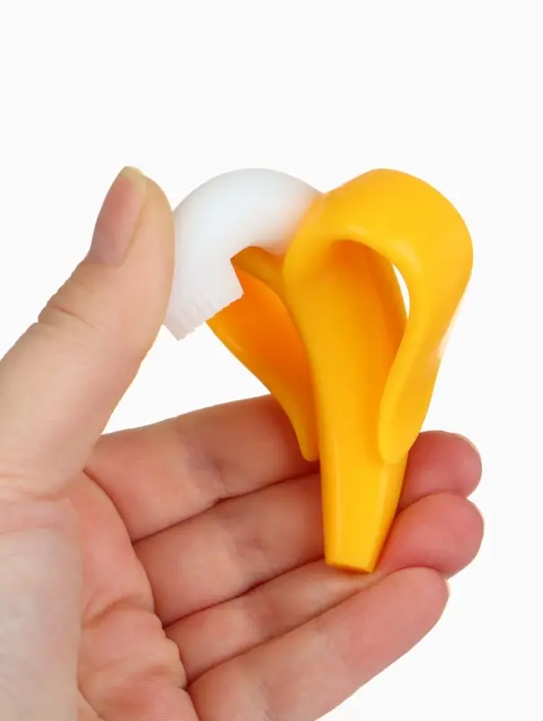 Набор силиконовых прорезывателей для зубов «Банан, погремушка», 2 шт., Крошка Я