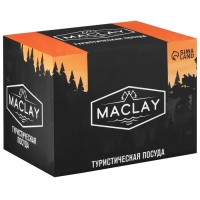 Набор туристической посуды Maclay: 2 кастрюли, в сетке