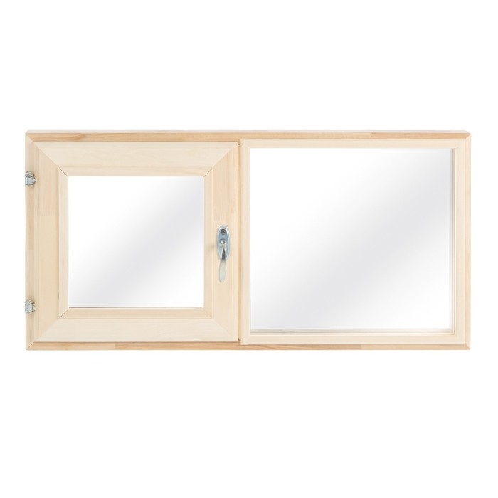 Окно двухстворчатое, одна створка открывается, двойное стекло 40х80 Окно двухстворчатое, одна створка открывается, двойное стекло 40х80