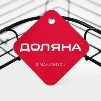 Полка для ванной Доляна, угловая, 2 крючка, 26&times;26&times;10 см, чёрная