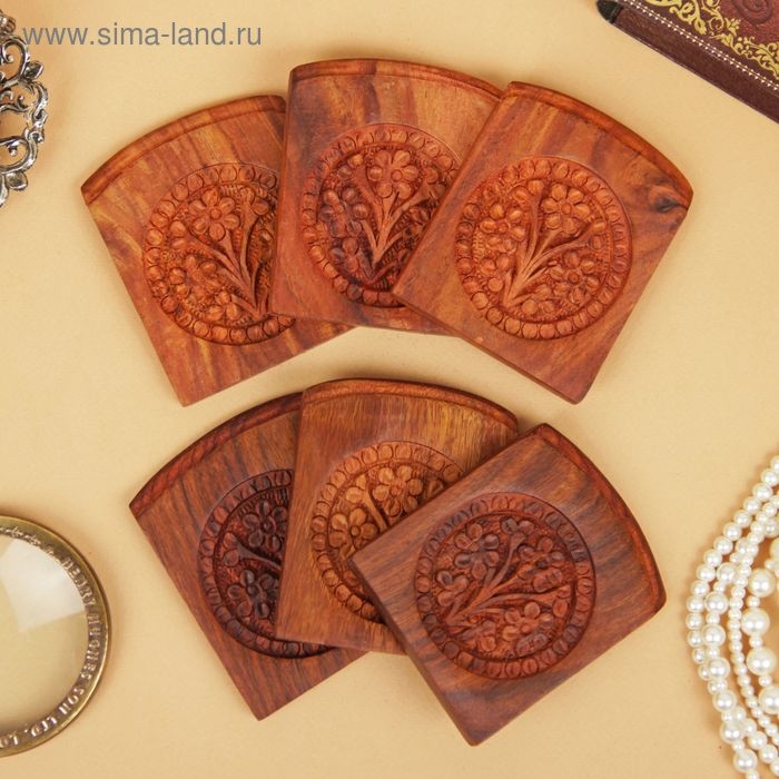 Подставка дерево под горячее  Подставка дерево под горячее "Кресло" 14,5х12,5х10 см