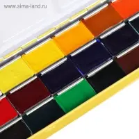 Акварель художественная в кюветах, 21 цвет &times; 2.5 мл, ЗХК &laquo;Сонет&raquo;, в металлическом пенале