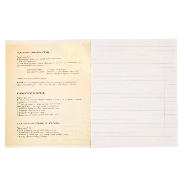 Тетрадь предметная Calligrata &laquo;Герб&raquo;, 48 листов в линию Русский язык, со справочным материалом, обложка мелованный картон, УФ-лак, блок офсет