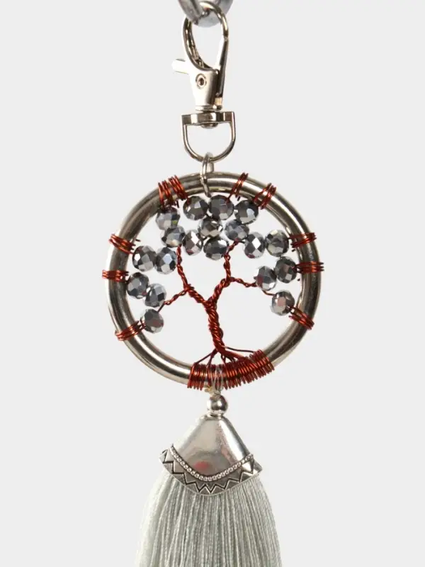 Брелок ловец снов Брелок ловец снов "Древо жизни" 19 см, цв. серебристый