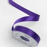 Лента атласная TEIRA, двухсторонняя, 20 мм, 25&plusmn;1 м, фиолетовая №0470