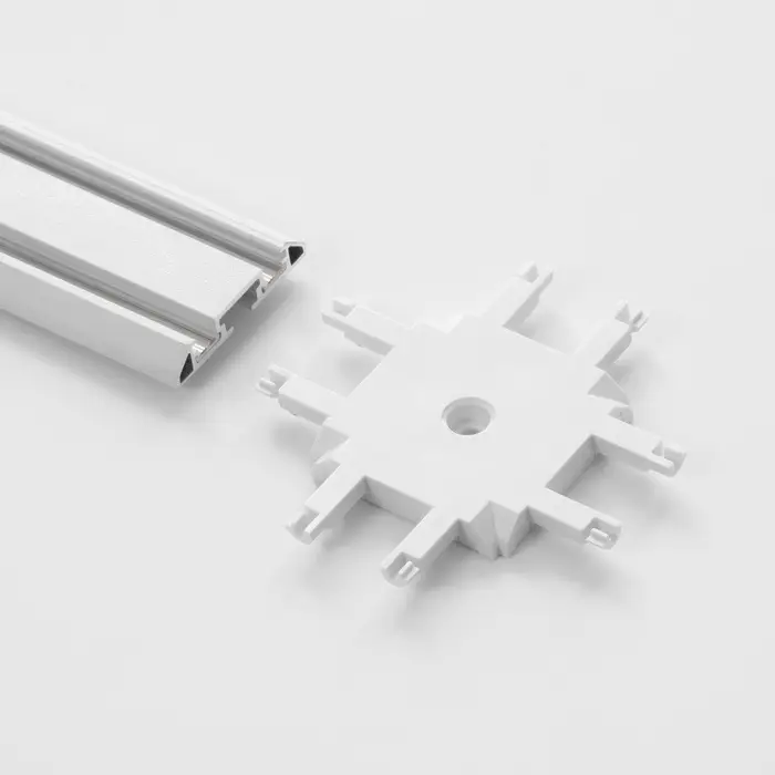 Коннектор SLIM х-образный, 4-жильный, белый, 0.7&times;4&times;2 см