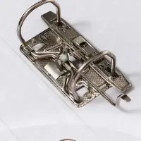 Папка-регистратор А4, 50 мм, ПВХ, тиснение &laquo;лен&raquo;, металлическая окантовка, карман на корешок, собранная, серая