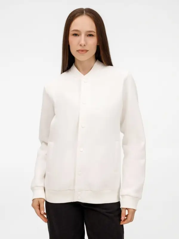 Бомбер унисекс AtmosWear, молочно-белый, размер S