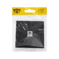 Розетка телевизионная TOT Glossy Glass, стекло, скрытая, одноместная, чёрная