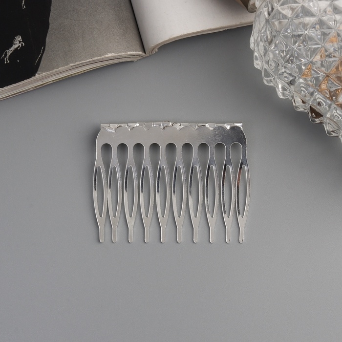 Гребень для волос Гребень для волос "Медея" (набор 2 шт) классика нить, 5х4 см, серебро