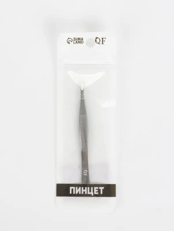 Пинцет для бровей профессиональный, скошенный, узкий, диагональный, 9 см