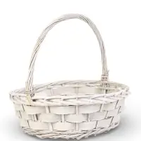 Набор корзин 2 шт  41х36х12, 36х33х112 см ручка h=20 см белый